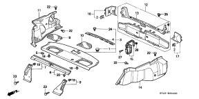 honda B__3940 ЧАША ЗД/ БОКОВАЯ ОБЛИЦОВКА