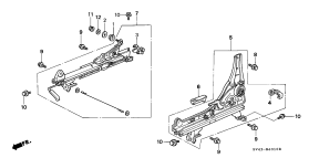 honda B__4010 FRONT SEAT COMPONENTS (L.) (MANUAL SEAT)