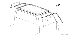 honda B__3800 HEADLINER TRIM/ DRIP MOLDING