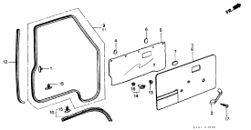honda B__3900 DOOR LINING/ OPENING TRIM