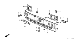 honda B__4501 BUMPER/HEADLIGHT GARNISH (