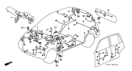 honda B__0700 WIRE HARNESS (LH)