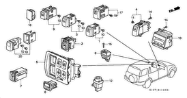 honda B__1110 ВЫКЛЮЧАТЕЛЬ (LH)