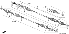 honda B__2030 REAR DRIVESHAFT