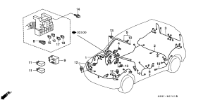 honda B__0701 WIRE HARNESS (RH)