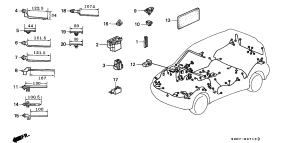 honda B__0710 HARNESS BAND/ СКОБА