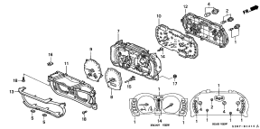 honda B__1210 КОМБИНИРОВАННЫЙ УКАЗАТЕЛЬ