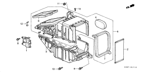 honda B__1716 КАНАЛ ОТОПЛЕНИЯ (RH)