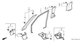 honda B__3900 PILLAR GARNISH (3 DOOR)