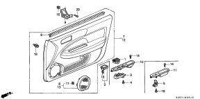 honda B__3910 FRONT DOOR LINING (3 DOOR)