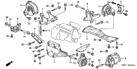 honda B__4700 ENGINE MOUNTS (MT)