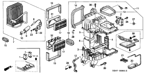 honda B__5901 КОНДИЦИОНЕР (COOLING UNIT) (RH)