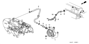 honda E__0801 ВОЗДУХООТВОДНАЯ ТРУБА (SOHC VTEC)