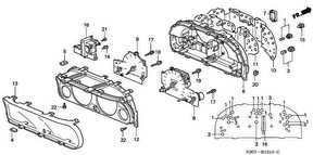 honda B__1210 COMBINATION METER COMPONENTS