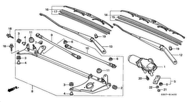honda B__1400 FRONT WINDSHIELD WIPER (LH)