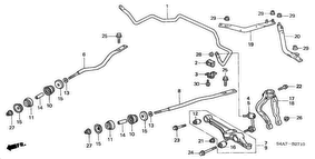 honda B__2710 FRONT STABILIZER/ FRONT LOWER ARM