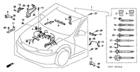 honda E__0700 ENGINE WIRE HARNESS (LH)