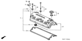 honda E__0900 КРЫШКА ГОЛОВКИ ЦИЛИНДРА (1.6L)