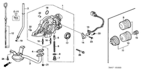 honda E__1300 OIL PUMP/OIL STRAINER (1.6L)
