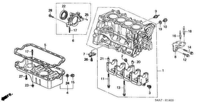 honda E__1400 CYLINDER BLOCK/OIL PAN (1.6L)