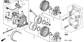 honda BOP0200 КОНДИЦИОНЕР (COMPRESSOR) (1.4L/ 1.6L)