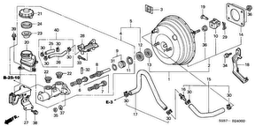 honda B__2400 BRAKE MASTER CYLINDER/ MASTER POWER (LH) (1)