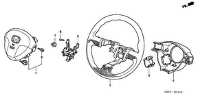 honda B__3110 РУЛЕВОЕ КОЛЕСО (SRS) (1)