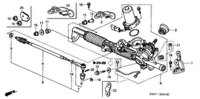 honda B__3310 P.S. GEAR BOX (EPS) (LH)