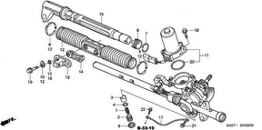 honda B__3320 P.S. GEAR BOX COMPONENTS (EPS) (LH)