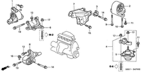 honda B__4700 ENGINE MOUNTS (MT) (1.4L/ 1.6L)