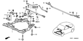 honda B__4800 FRONT SUB FRAME