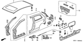 honda B__4920 НАРУЖНАЯ ОБЛИЦОВКА