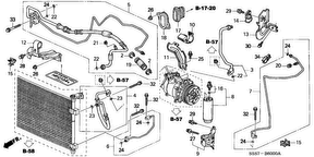 honda B__6000 КОНДИЦИОНЕР (HOSES/ PI PES) (LH) (1.4L/ 1.6L)