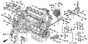 honda E__0600 ПОДВЕСКА ДВИГАТЕЛЯ (1.4L/ 1.6L)