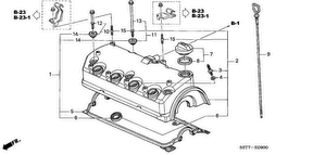 honda E__0900 КРЫШКА ГОЛОВКИ ЦИЛИНДРА (1.4L/ 1.6L)