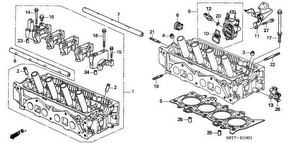 honda E__1001 ГОЛОВКА БЛОКА ЦИЛИНДРОВ (1.6L)
