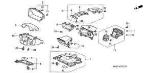honda B__3711 INSTRUMENT PANEL GARNISH (RH) (DRIVER SIDE)