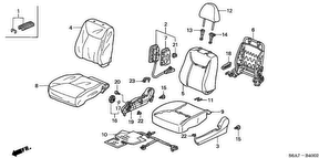 honda B__4002 ПЕРЕДНЕЕ СИДЕНЬЕ (RH) (DRIVER SIDE)