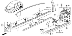 honda B__4210 MOLDING/ SIDE SILL GARNISH