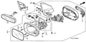 honda B__4302 ЗЕРКАЛО (REMOTE CONTROL) (2)