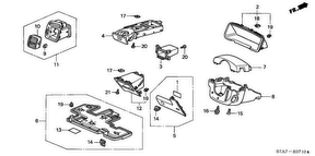 honda B__3710 INSTRUMENT PANEL GARNISH (LH) (DRIVER SIDE)