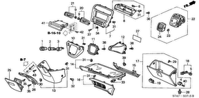 honda B__3715 INSTRUMENT PANEL GARNISH (LH) (PASSENGER SIDE)