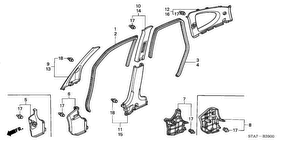honda B__3900 PILLAR GARNISH