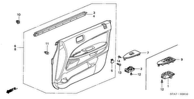 honda B__3910 FRONT DOOR LINING (LH)