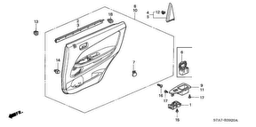 honda B__3920 ОТДЕЛКА ЗАДНЕЙ ДВЕРИ