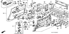 honda B__3930 БОКОВАЯ ОБЛИЦОВКА
