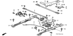 honda B__4110 REAR SEAT COMPONENTS