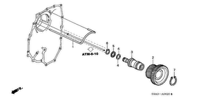 honda ATM0620 IDLE SHAFT (4AT)