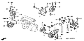 honda B__4700 ENGINE MOUNTS (MT)