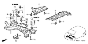honda B__4800 FRONT SUB FRAME